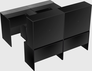 Shared u-shaped reception desks