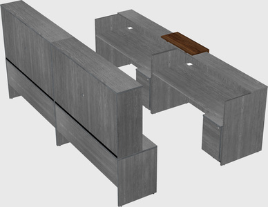 Shared u-shaped reception desks