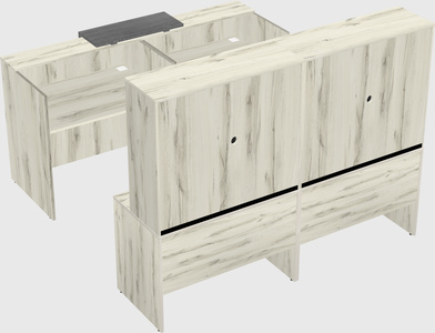 Shared u-shaped reception desks