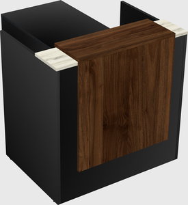 L-shaped modular reception