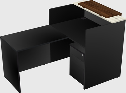 L-shaped modular reception