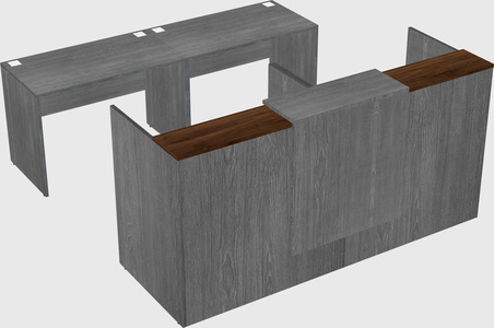 Shared u-shaped reception desks