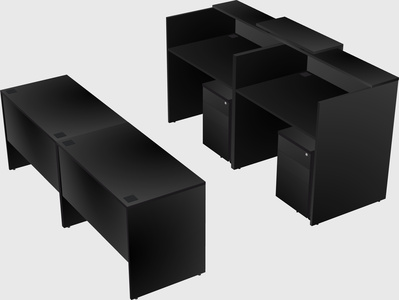 Shared u-shaped reception desks