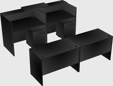 Shared u-shaped reception desks