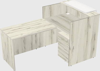 L-shaped modular reception