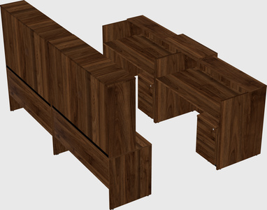 Shared u-shaped reception desks
