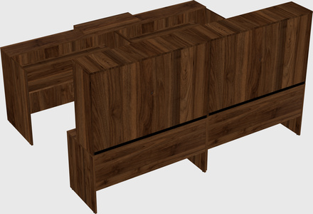 Shared u-shaped reception desks