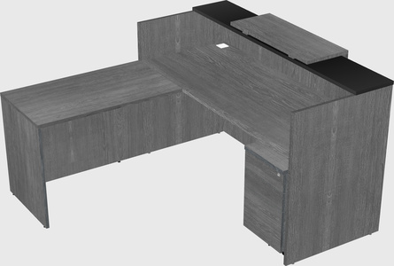 L-shaped modular reception
