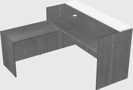 L-shaped modular reception