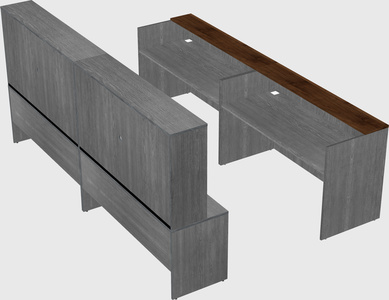 Shared u-shaped reception desks