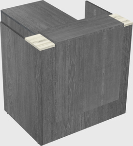 L-shaped modular reception