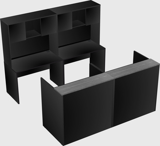 Shared u-shaped reception desks