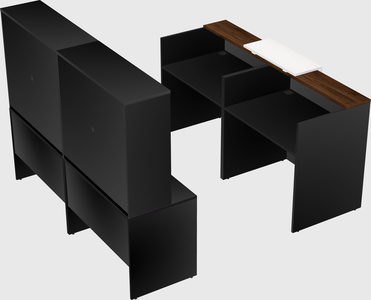 Shared u-shaped reception desks