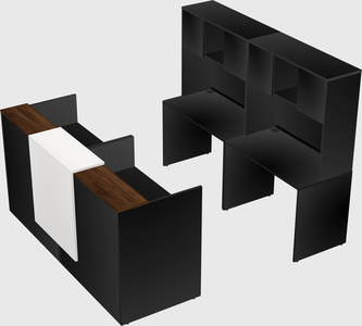 Shared u-shaped reception desks