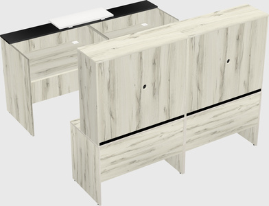 Shared u-shaped reception desks