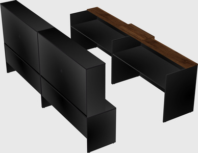 Shared u-shaped reception desks