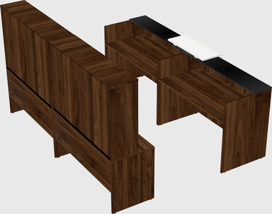 Shared u-shaped reception desks