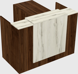 L-shaped modular reception