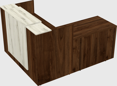 L-shaped modular reception