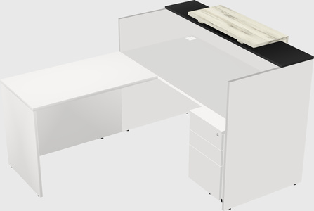 L-shaped modular reception
