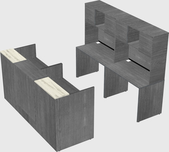 Shared u-shaped reception desks