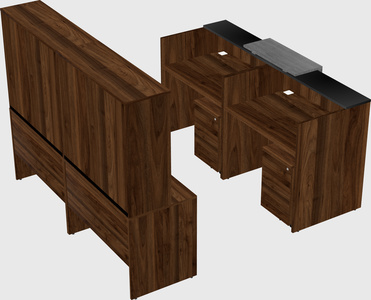 Shared u-shaped reception desks