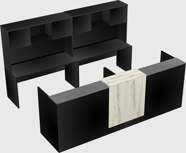 Shared u-shaped reception desks