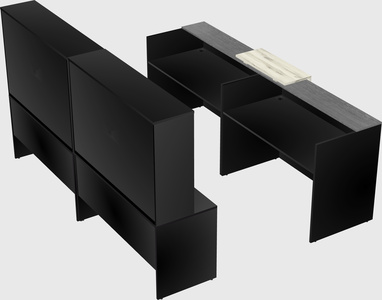 Shared u-shaped reception desks