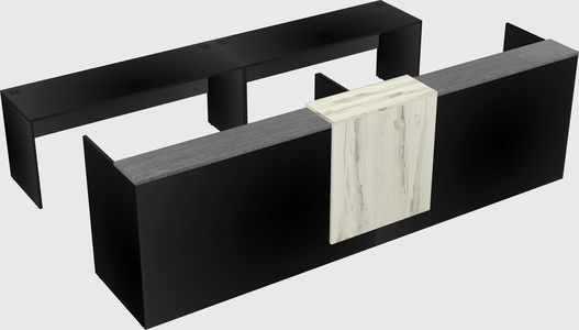 Shared u-shaped reception desks