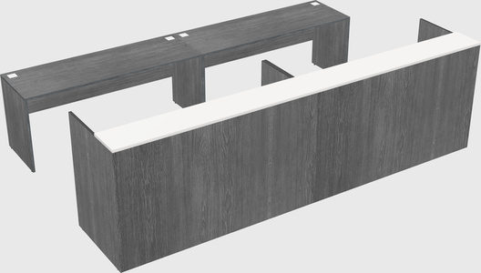 Shared u-shaped reception desks