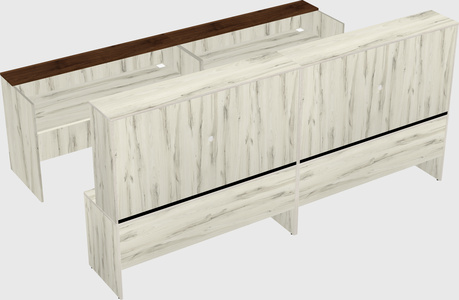 Shared u-shaped reception desks
