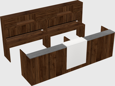 Shared u-shaped reception desks