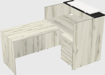 L-shaped modular reception