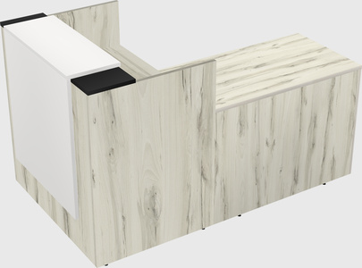 L-shaped modular reception