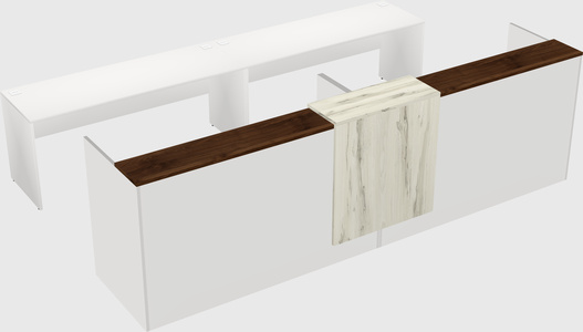 Shared u-shaped reception desks