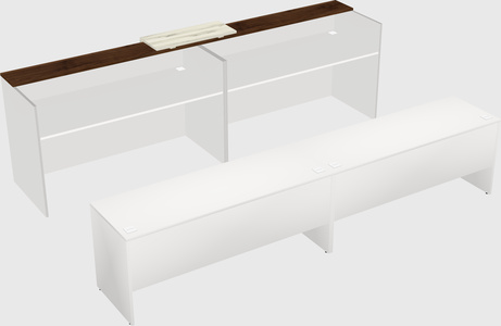 Shared u-shaped reception desks