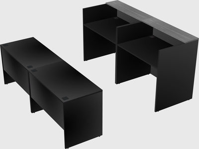 Shared u-shaped reception desks