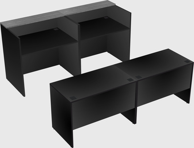 Shared u-shaped reception desks