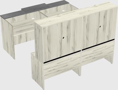 Shared u-shaped reception desks