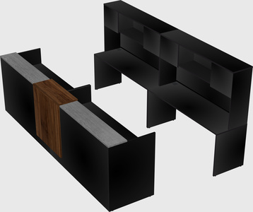 Shared u-shaped reception desks