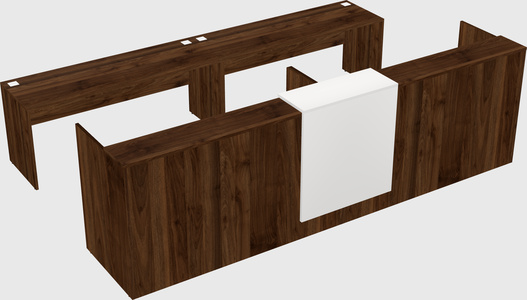 Shared u-shaped reception desks