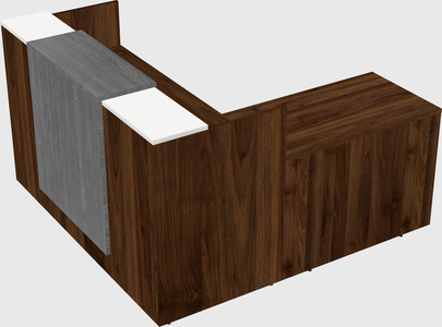 L-shaped modular reception