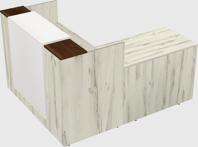 L-shaped modular reception