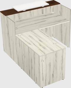 L-shaped modular reception