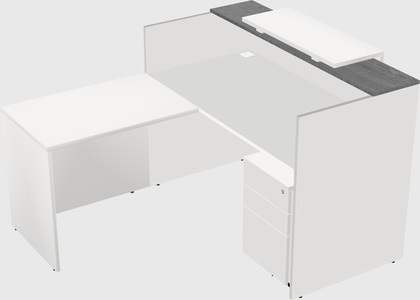 L-shaped modular reception