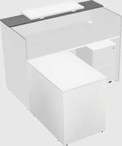 L-shaped modular reception