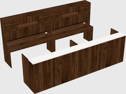 Shared u-shaped reception desks