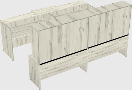Shared u-shaped reception desks