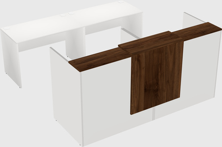 Shared u-shaped reception desks