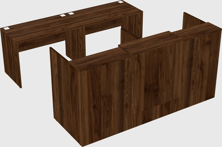 Shared u-shaped reception desks